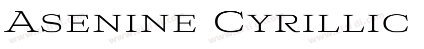 Asenine Cyrillic Re字体转换